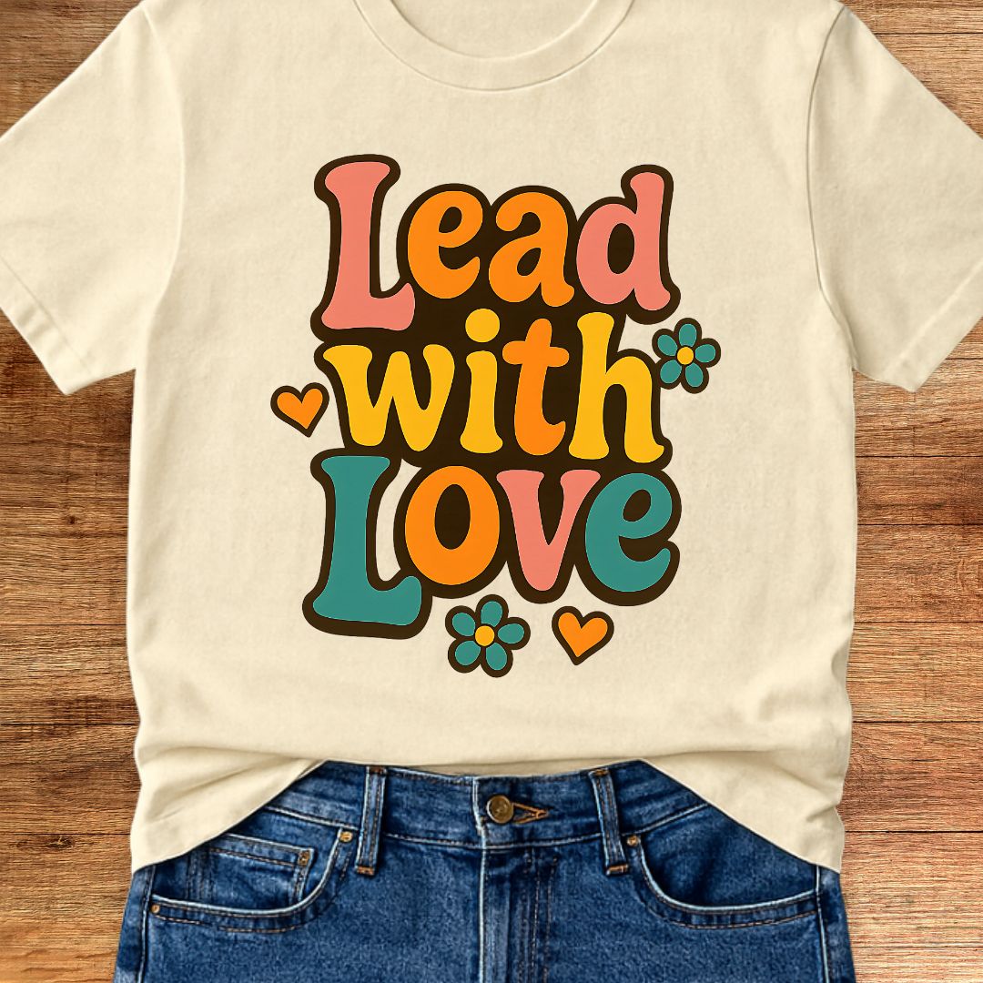 Lead with Love Teacher T-Shirt - teachngear