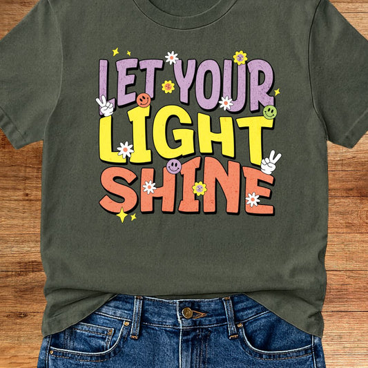 Let Your Light Shine Teacher T-Shirt - teachngear