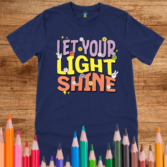 Let Your Light Shine Teacher T-Shirt - teachngear