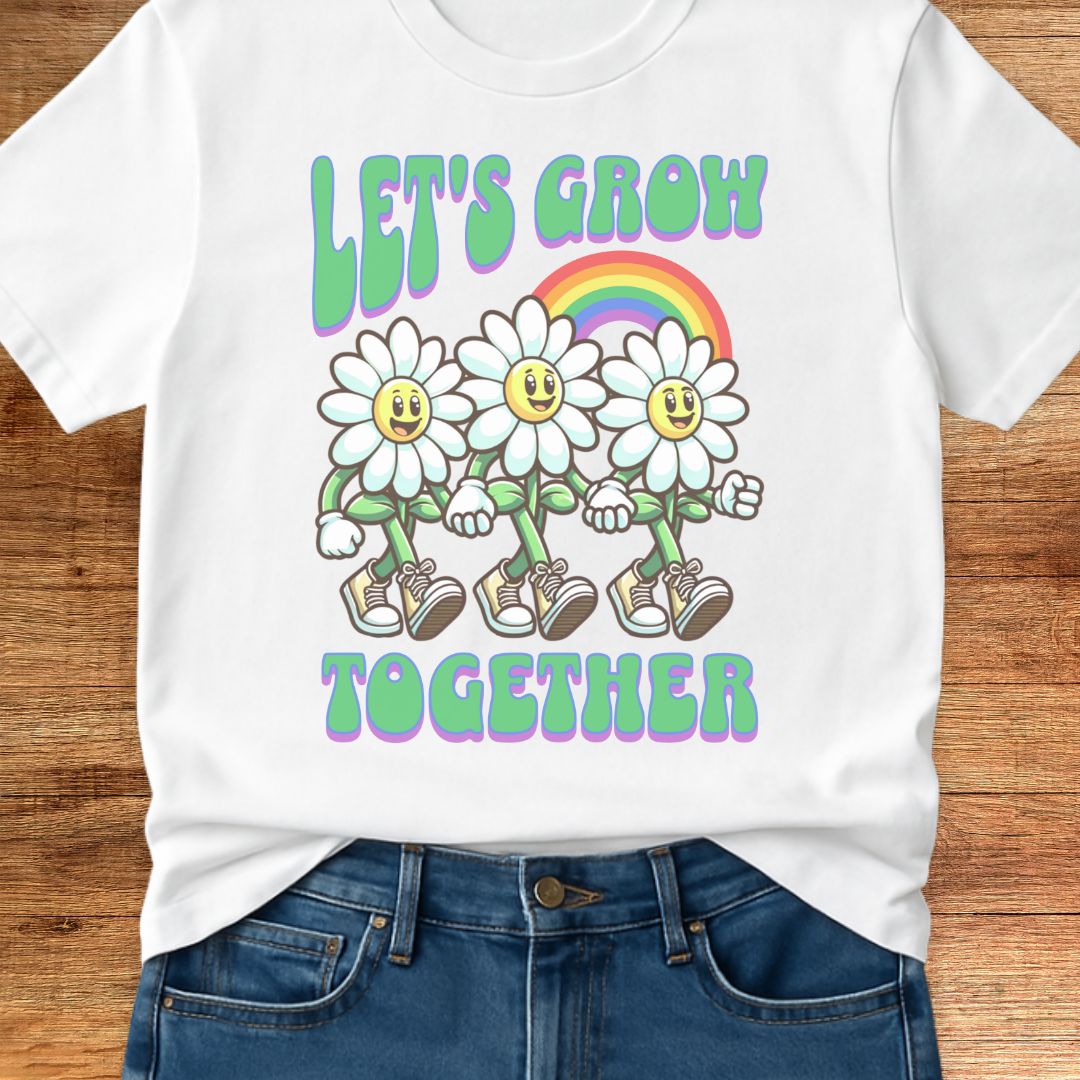 Let's Grow Together Teacher T-Shirt - teachngear