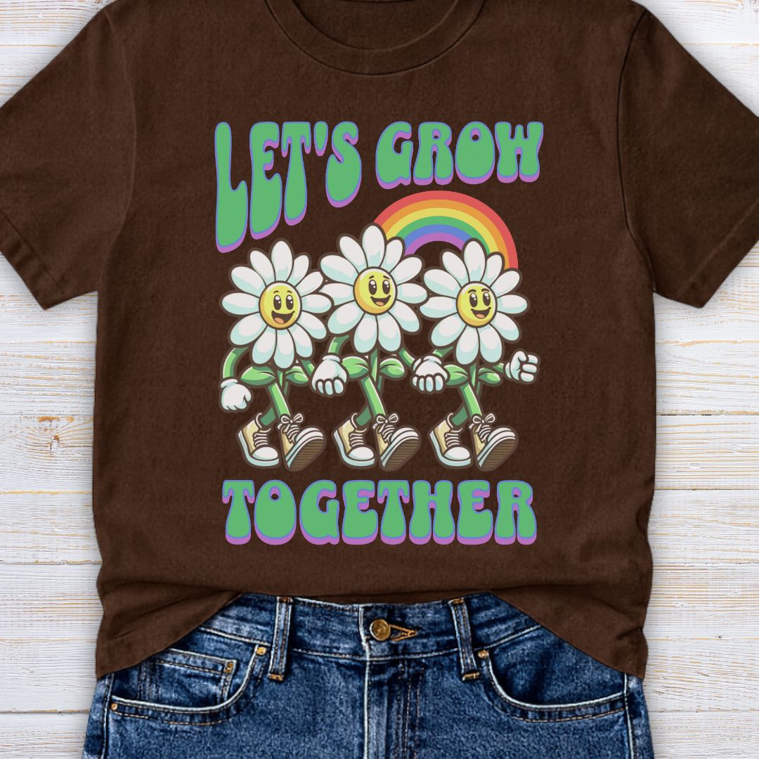 Let's Grow Together Teacher T-Shirt - teachngear