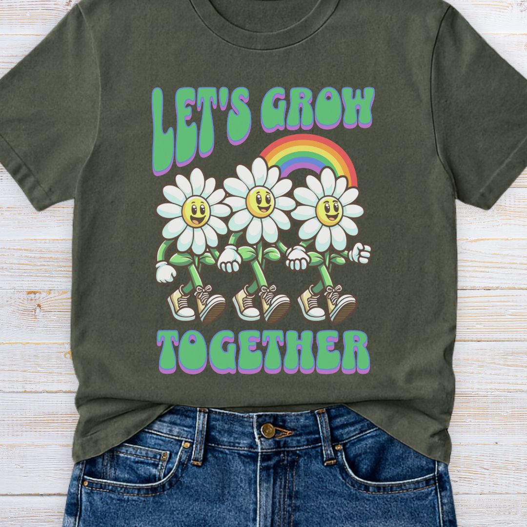 Let's Grow Together Teacher T-Shirt - teachngear