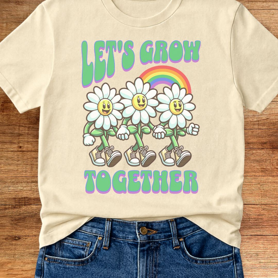 Let's Grow Together Teacher T-Shirt - teachngear
