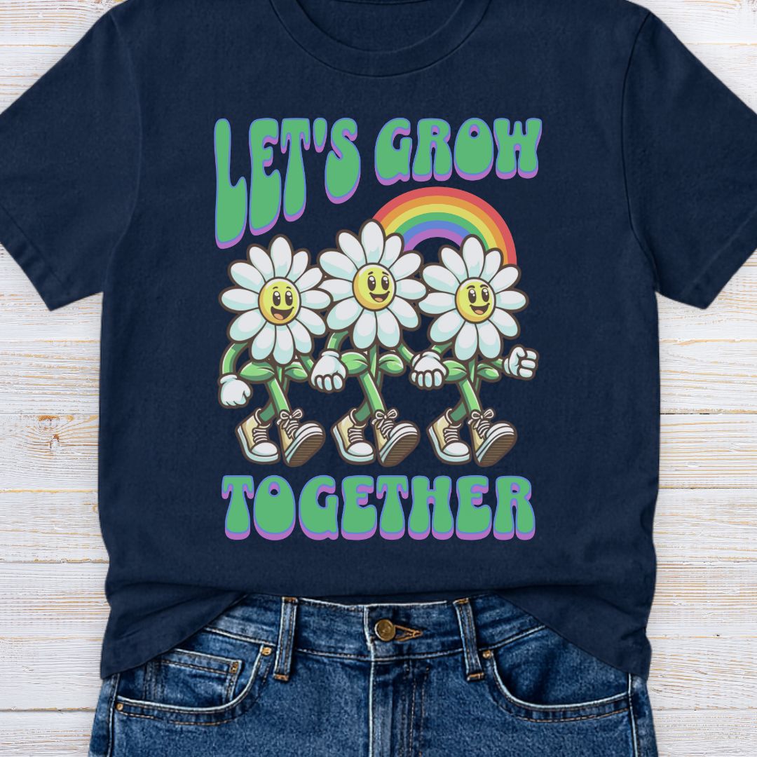 Let's Grow Together Teacher T-Shirt - teachngear