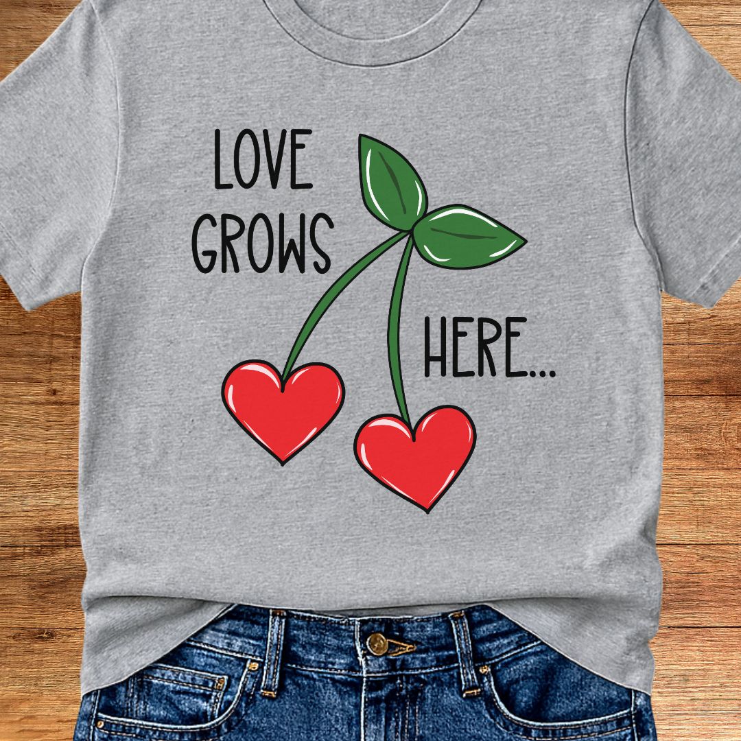 Love Grows Here Teacher T-Shirt - teachngear