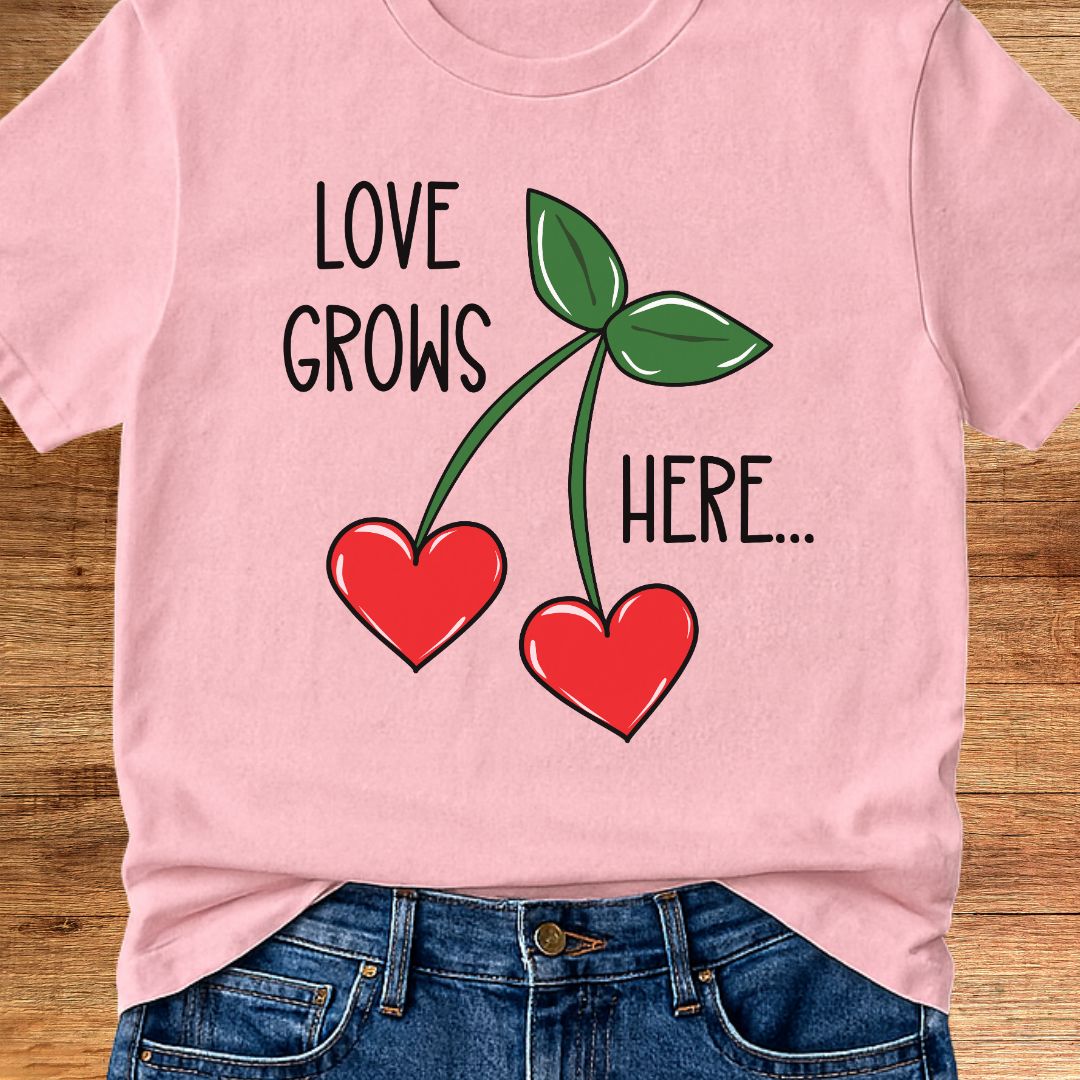 Love Grows Here Teacher T-Shirt - teachngear