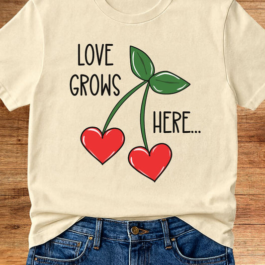 Love Grows Here Teacher T-Shirt - teachngear