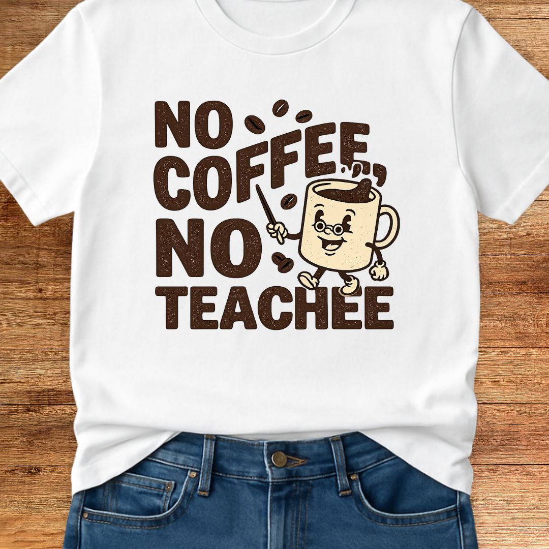 No Coffee No Teachee Teacher T-Shirt - teachngear