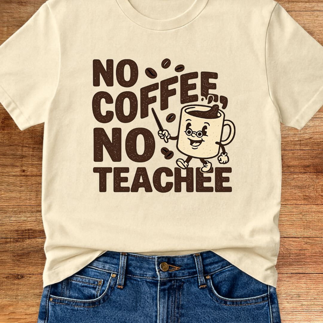 No Coffee No Teachee Teacher T-Shirt - teachngear