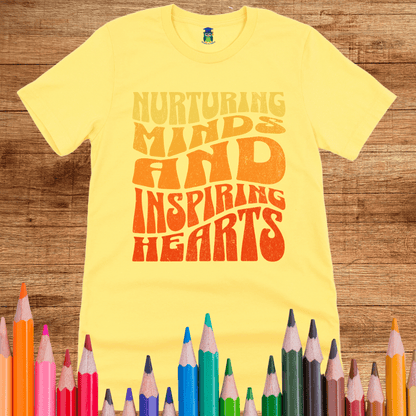 Nurturing Minds Inspiring Hearts Teacher Shirt - teachngear