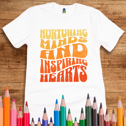 Nurturing Minds Inspiring Hearts Teacher Shirt - teachngear