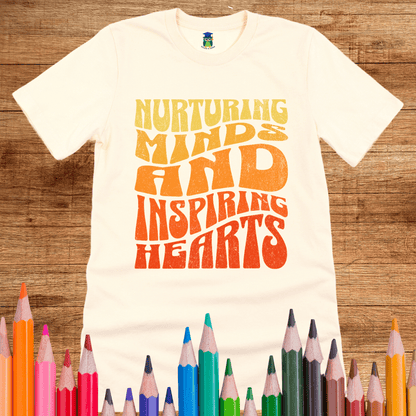 Nurturing Minds Inspiring Hearts Teacher Shirt - teachngear