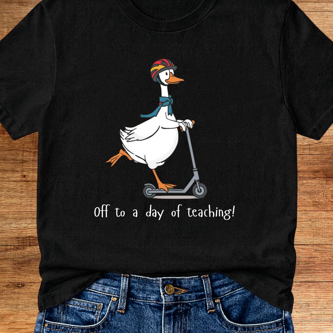 Off to a Day of Teaching Teacher T-Shirt - teachngear