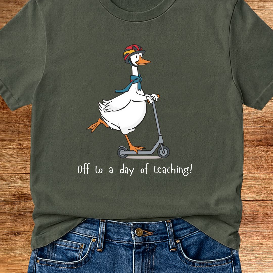 Off to a Day of Teaching Teacher T-Shirt - teachngear