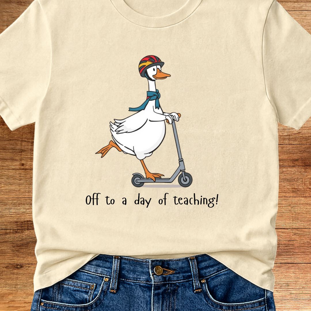 Off to a Day of Teaching Teacher T-Shirt - teachngear