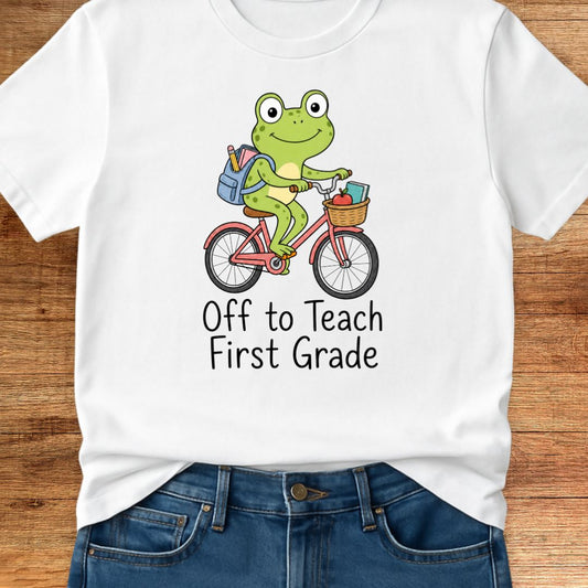 Off to Teach First Grade Teacher T-Shirt - teachngear