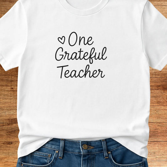 One Grateful Teacher T-Shirt - teachngear