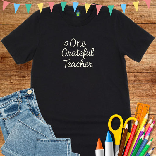 One Grateful Teacher T-Shirt - teachngear