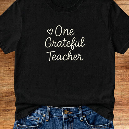 One Grateful Teacher T-Shirt - teachngear