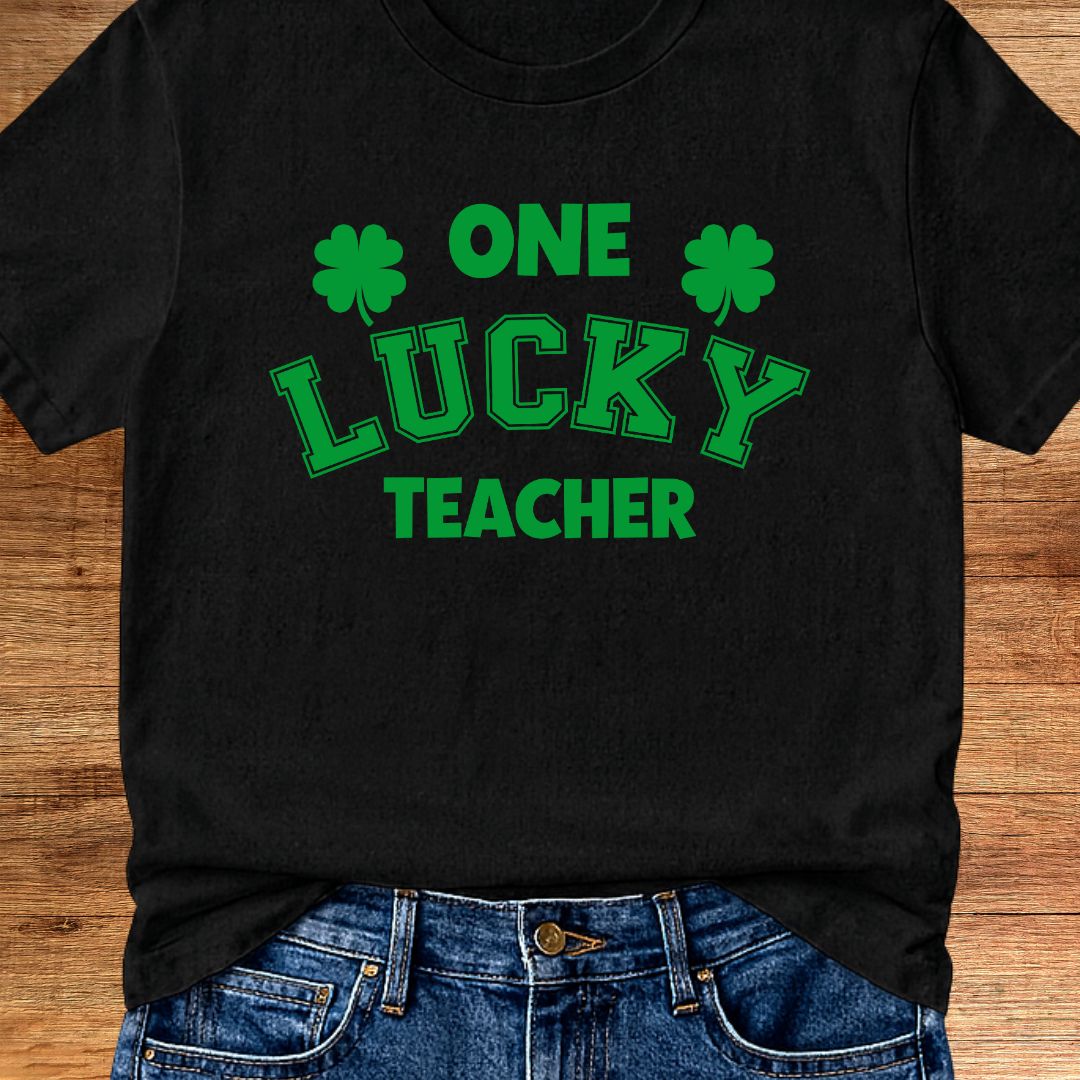 One Lucky Teacher T-Shirt - teachngear