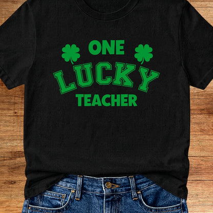 One Lucky Teacher T-Shirt - teachngear