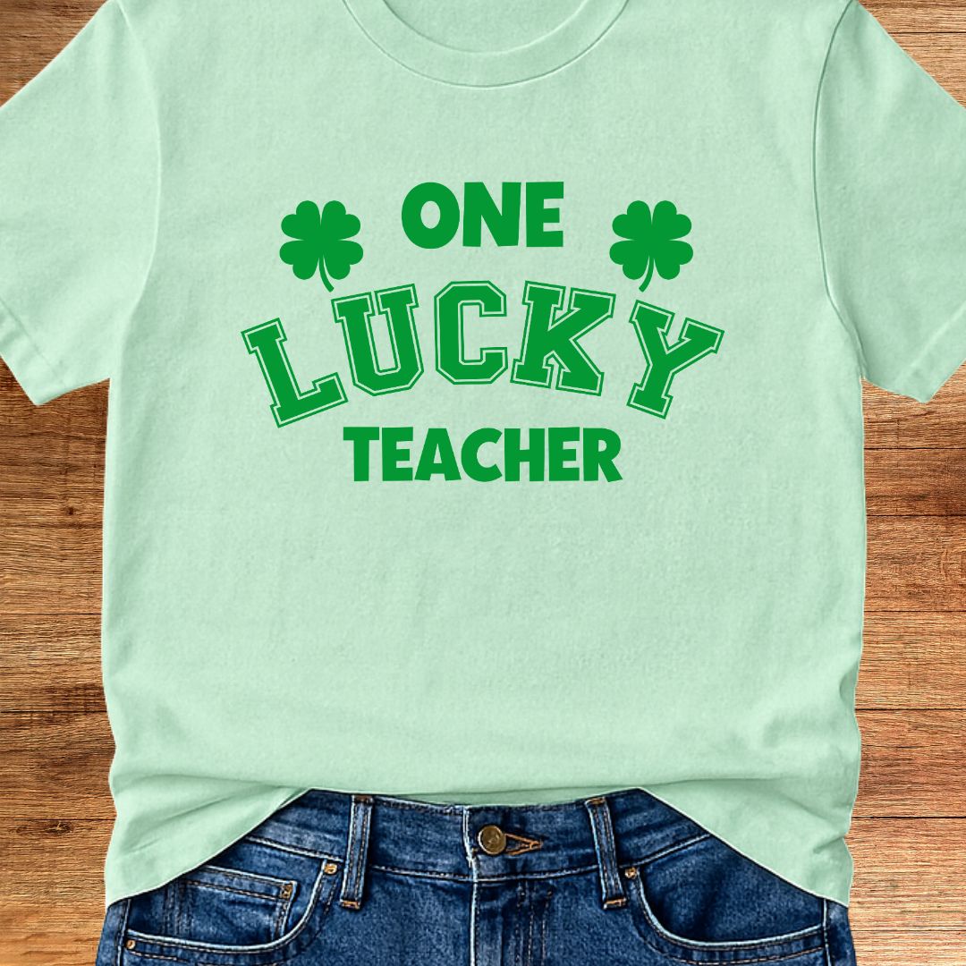 One Lucky Teacher T-Shirt - teachngear