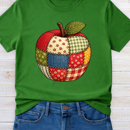 Patchwork Apple Teacher T-Shirt - teachngear