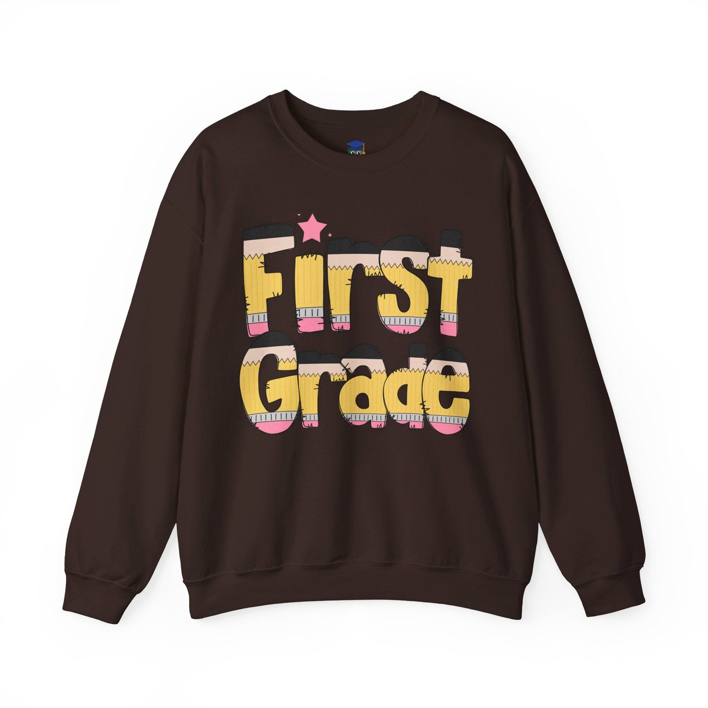 Pencils First Grade Teacher Sweatshirt - teachngear