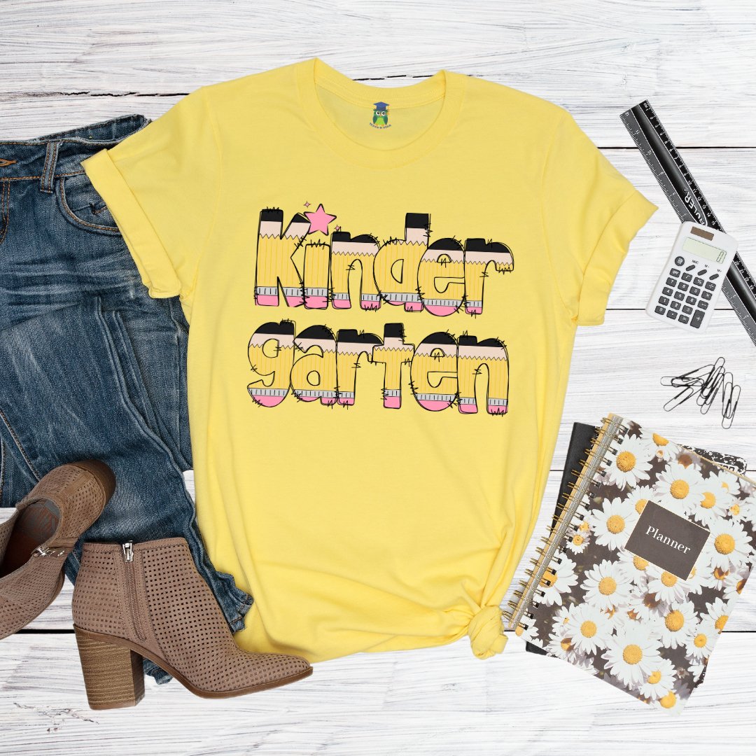 Pencils Kindergarten Teacher Shirt - teachngear