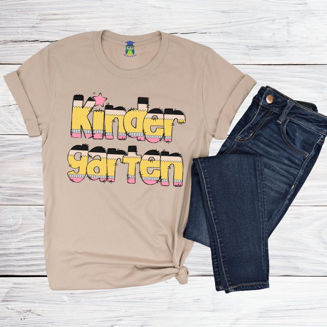 Pencils Kindergarten Teacher Shirt - teachngear