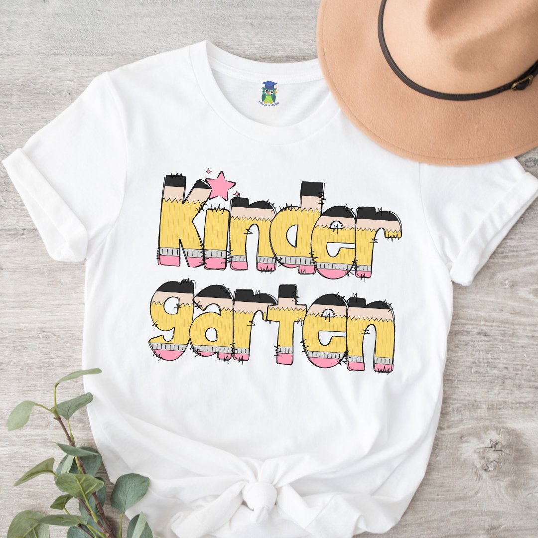 Pencils Kindergarten Teacher Shirt - teachngear