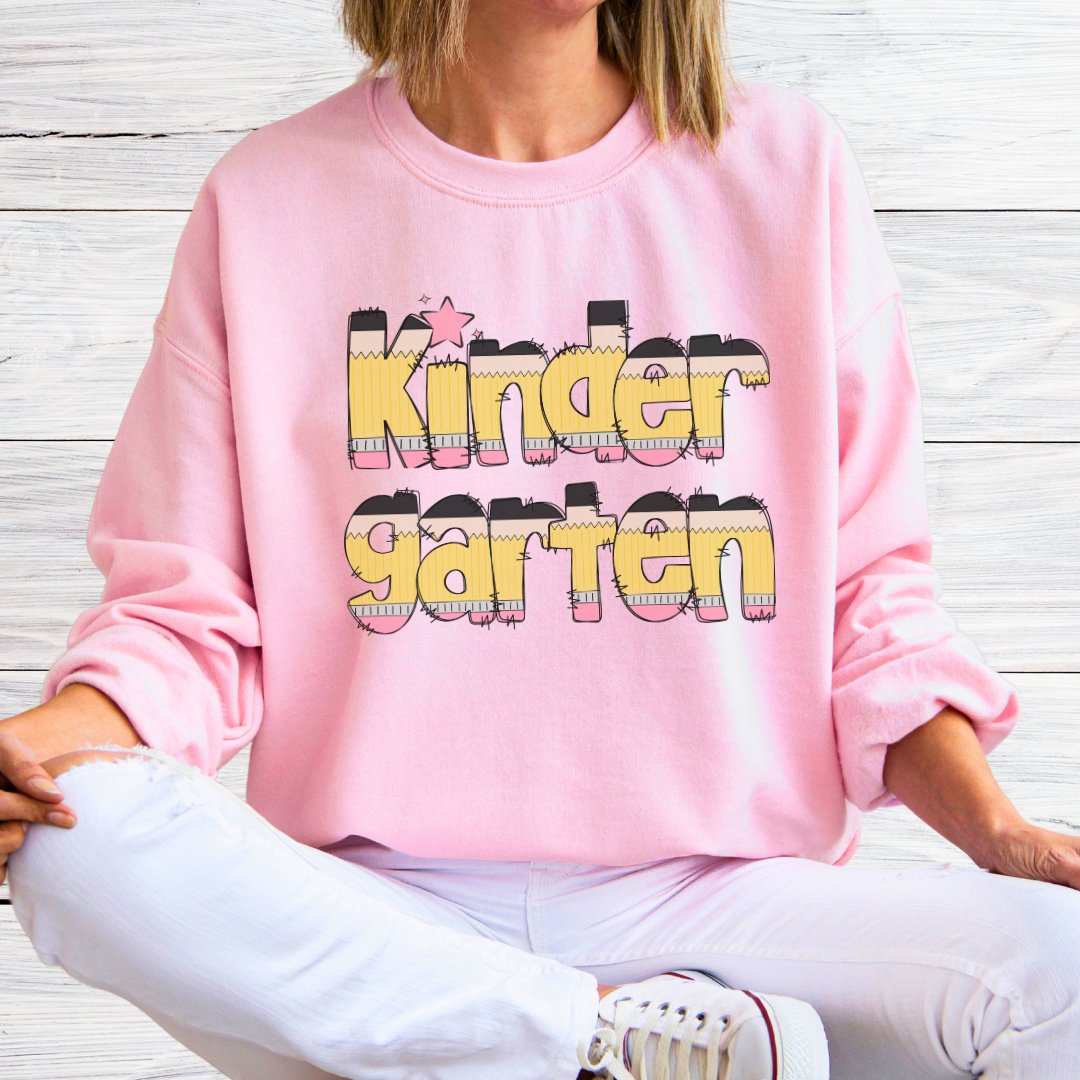 Pencils Kindergarten Teacher Sweatshirt - teachngear