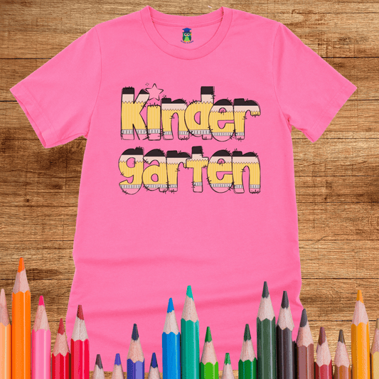 Pencils Kindergarten Teacher T-Shirt - teachngear