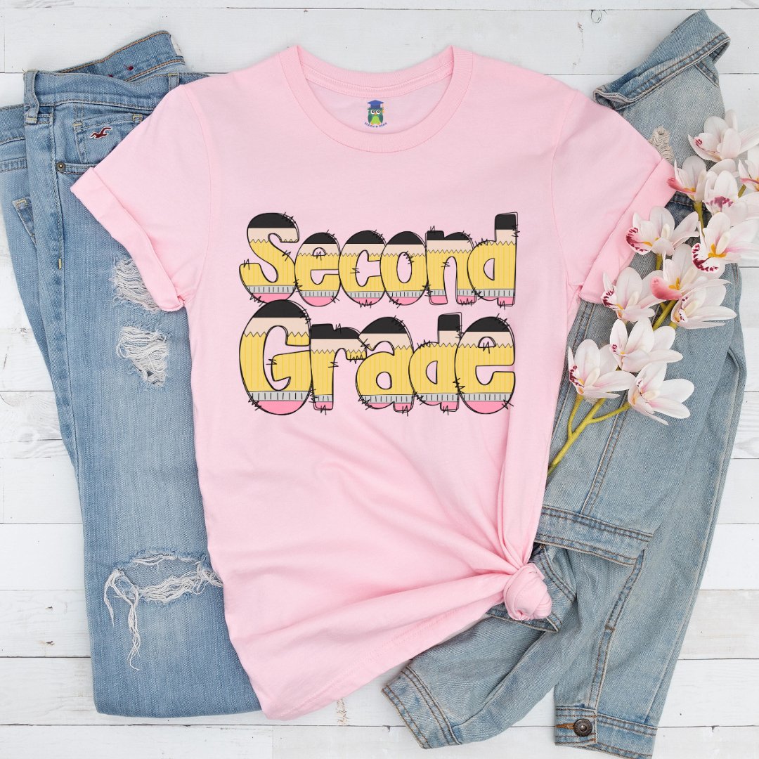 Pencils Second Grade Teacher Shirt - teachngear