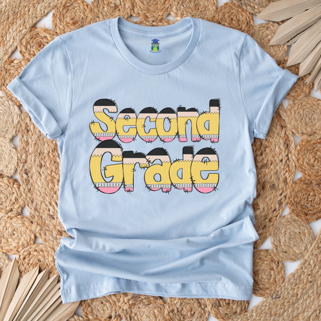 Pencils Second Grade Teacher Shirt - teachngear