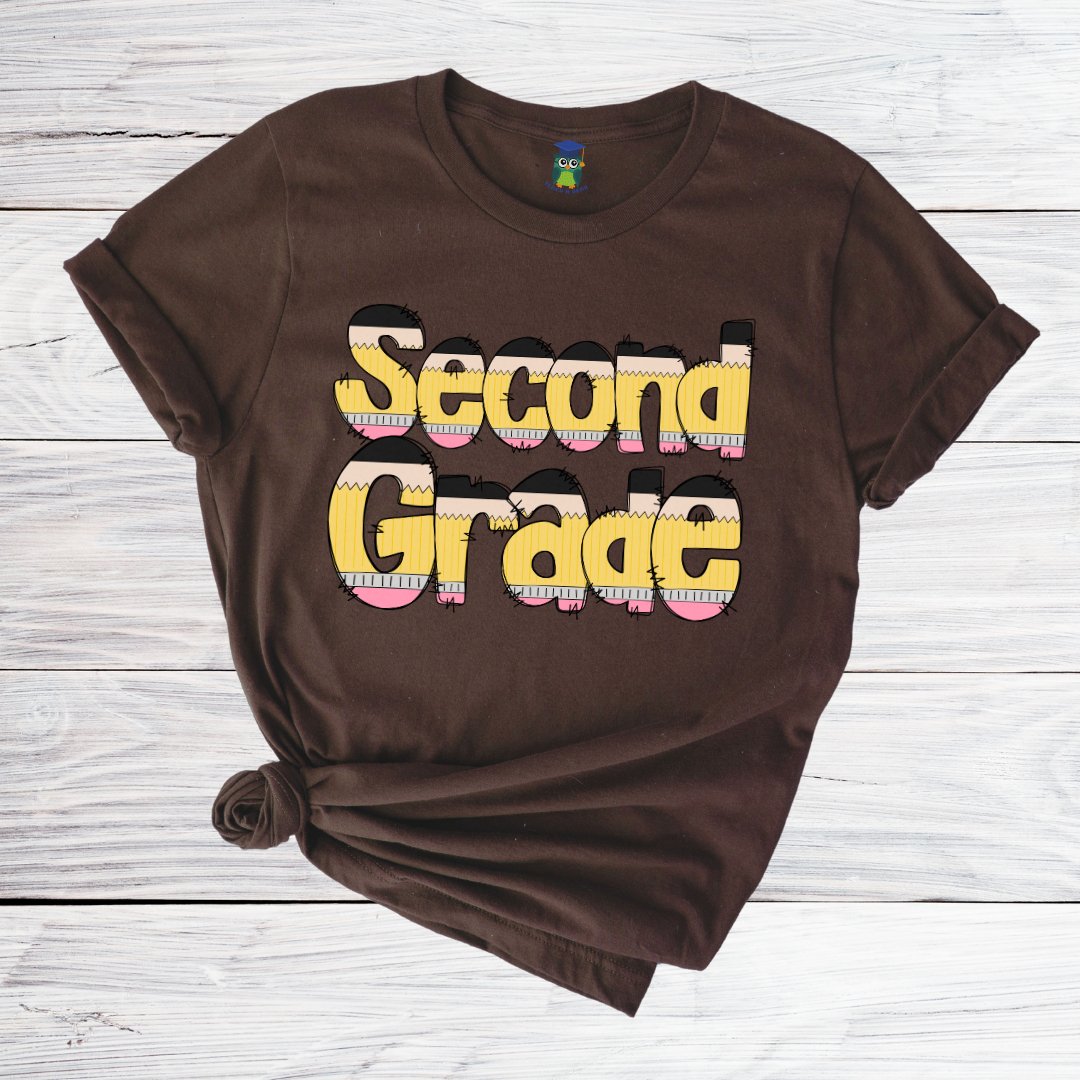 Pencils Second Grade Teacher Shirt - teachngear