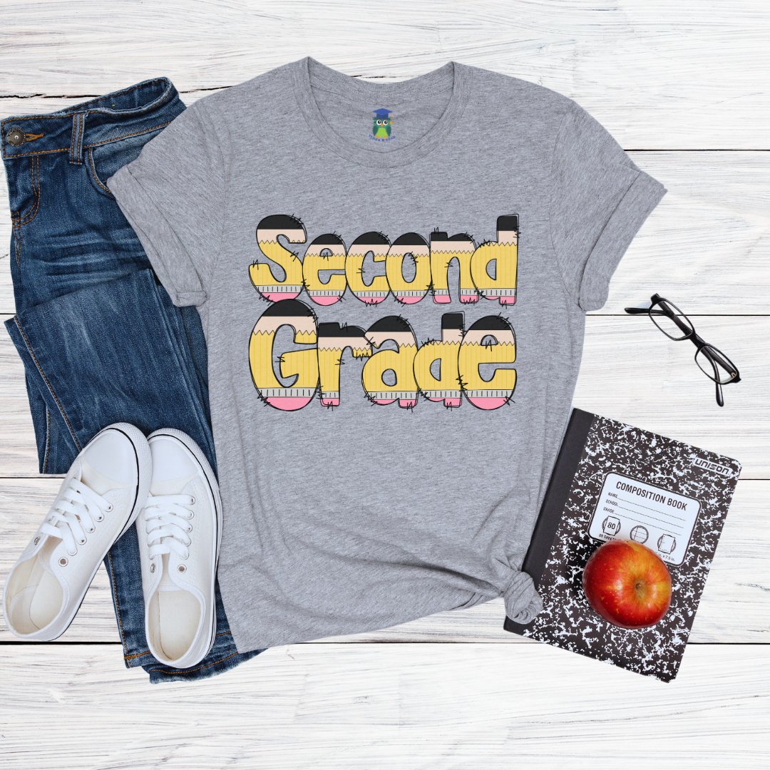 Pencils Second Grade Teacher Shirt - teachngear