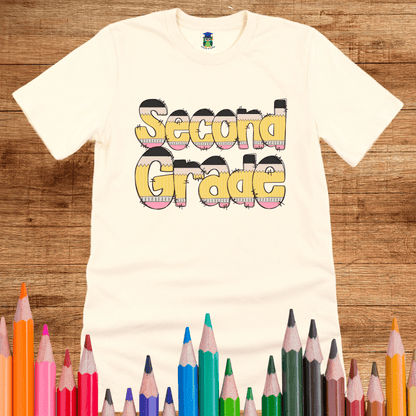 Pencils Second Grade Teacher T-Shirt - teachngear
