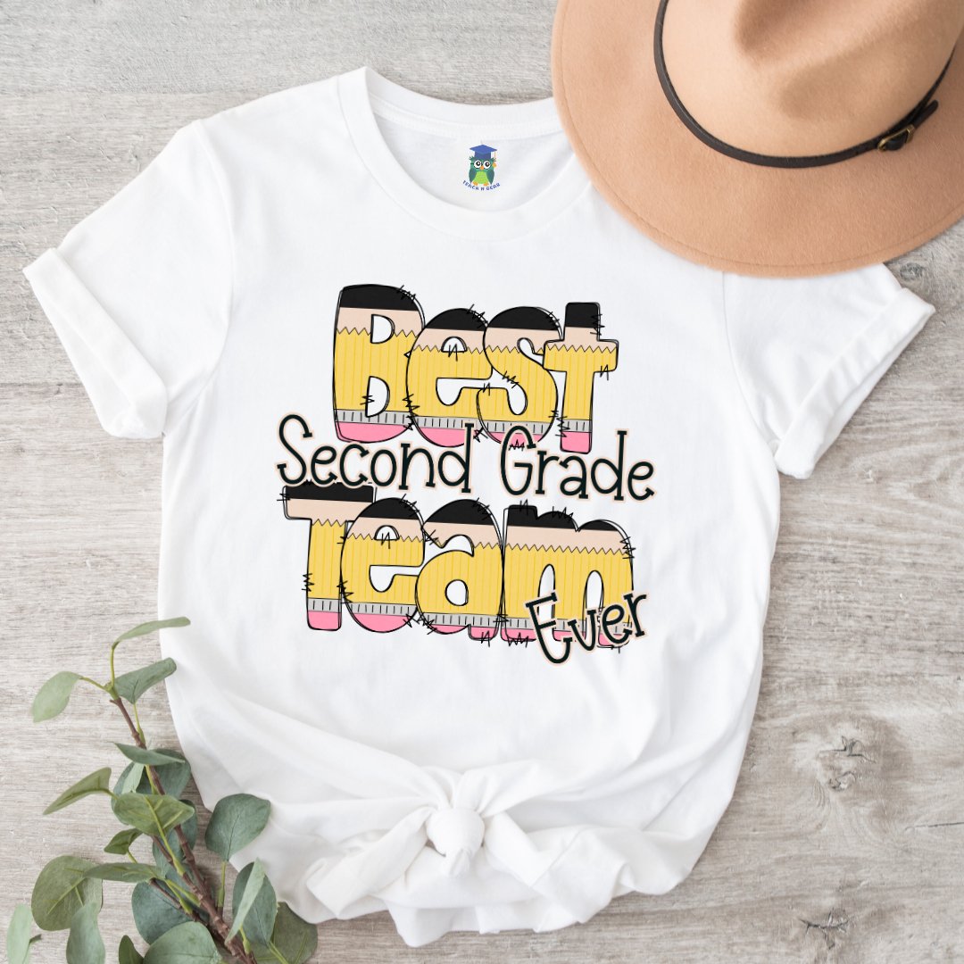 Personalized Best Team Ever Front and Back Shirt - teachngear