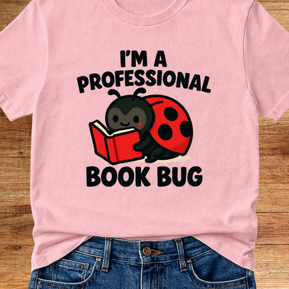 Professional Book Bug Teacher T-Shirt - teachngear