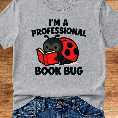 Professional Book Bug Teacher T-Shirt - teachngear