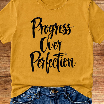 Progress over Perfection Teacher T-Shirt - teachngear