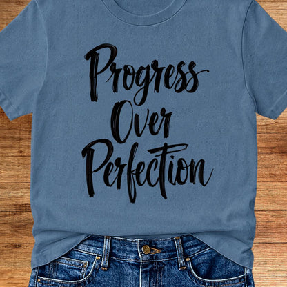 Progress over Perfection Teacher T-Shirt - teachngear