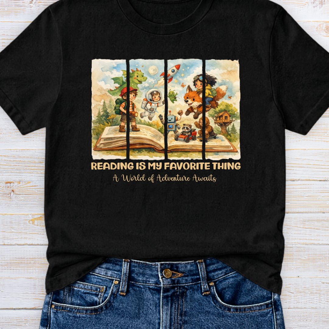 Reading is my Favorite Thing Teacher T-Shirt - teachngear