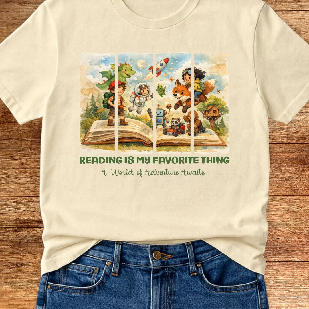 Reading is my Favorite Thing Teacher T-Shirt - teachngear