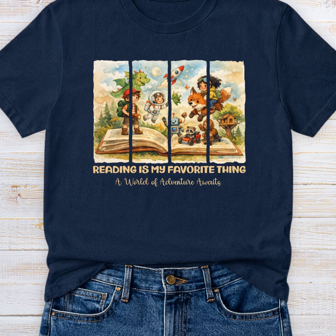 Reading is my Favorite Thing Teacher T-Shirt - teachngear