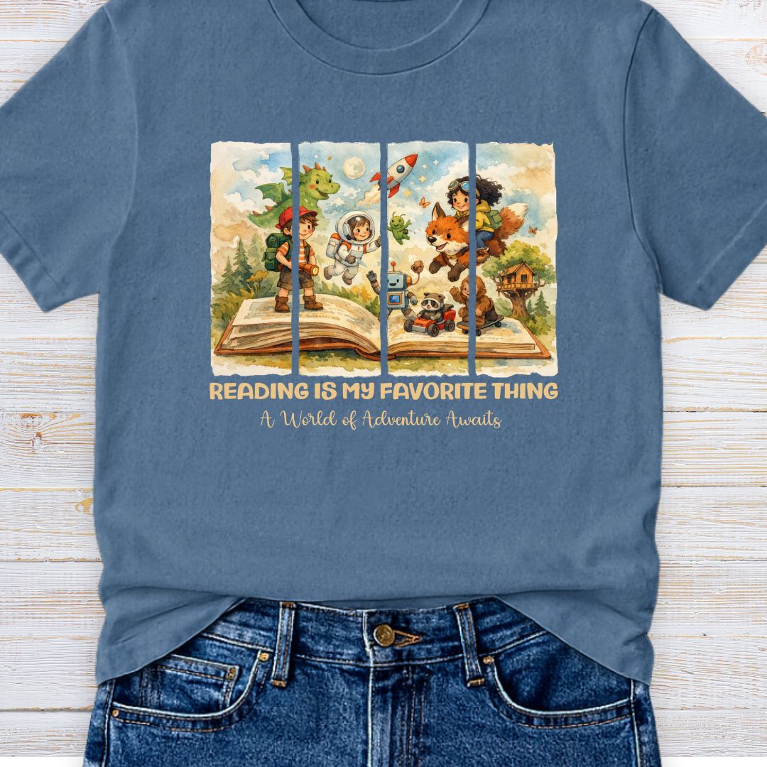 Reading is my Favorite Thing Teacher T-Shirt - teachngear