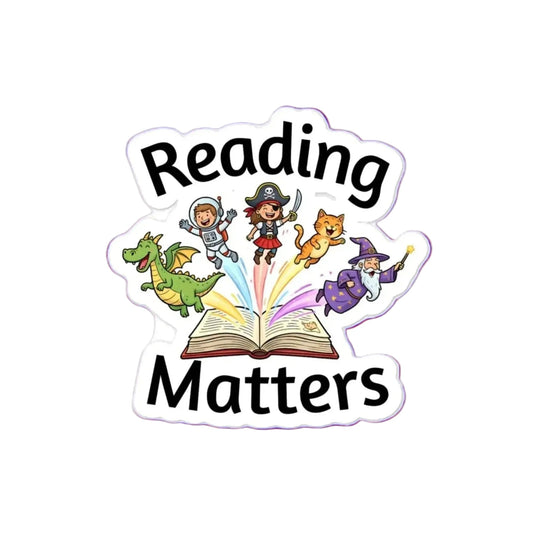 Reading Matters Die-cut Sticker 3" x 3" - teachngear