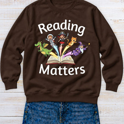 Reading Matters Teacher Sweatshirt - teachngear