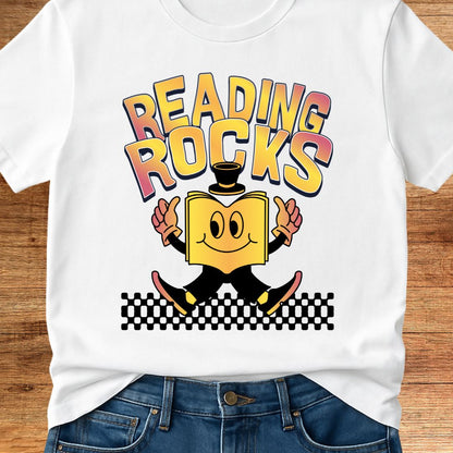 Reading Rocks Teacher T-Shirt - teachngear